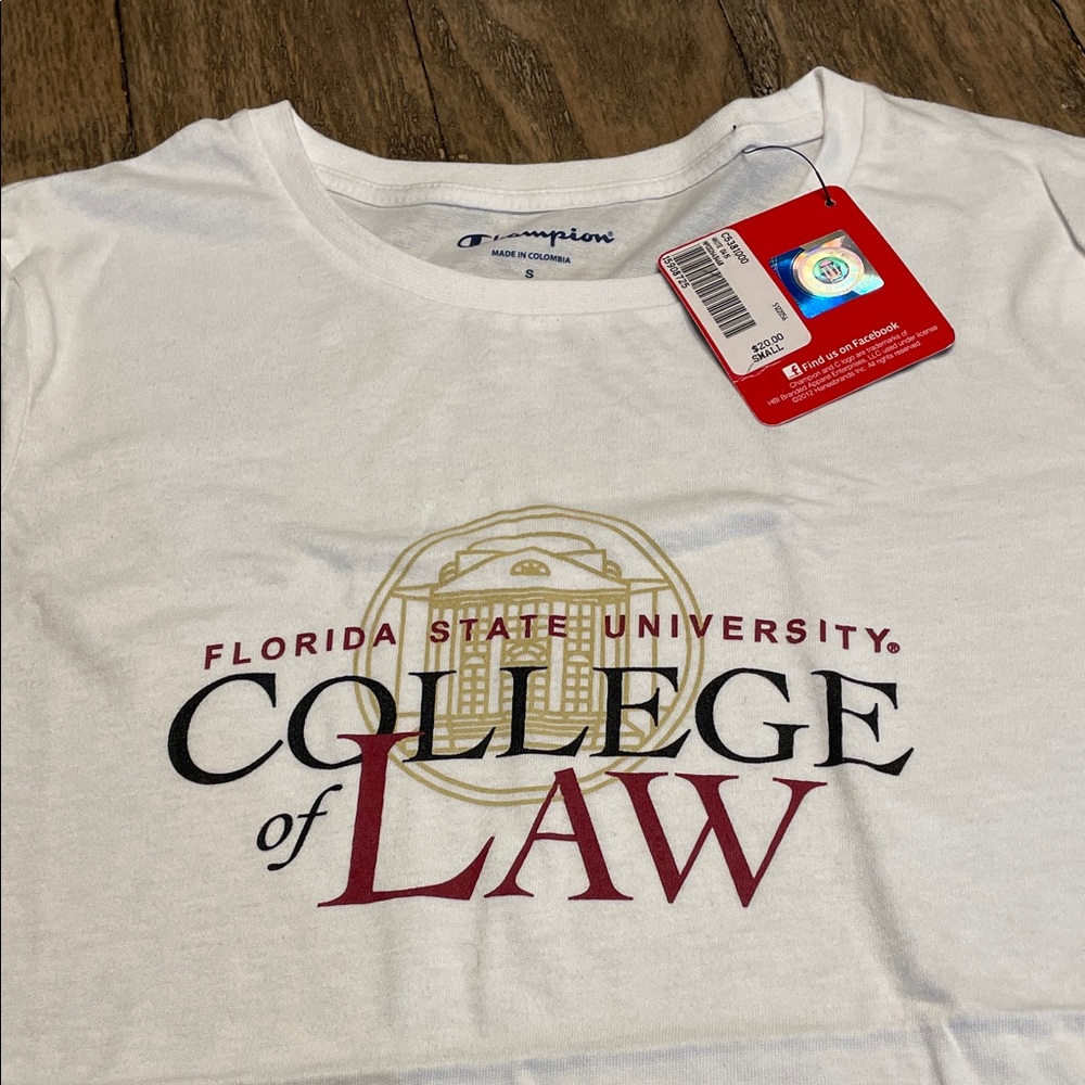 Florida State University College of Law Women’s White T-Shirt size S